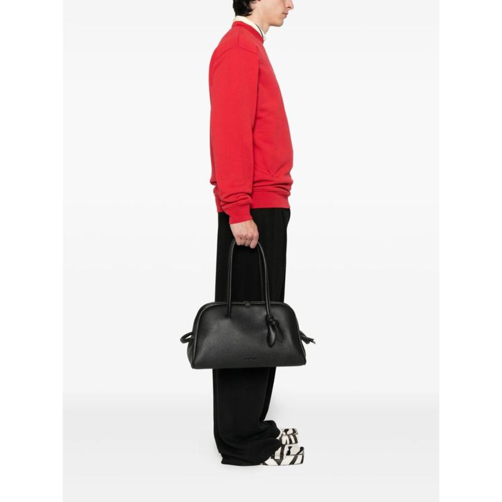 Jacquemus Men Black
 Calf Leather
 Top Handles
 Knotted Detail
 Zip Fastening - Picture 2 of 5